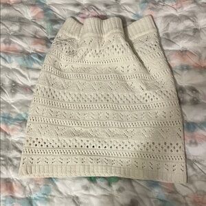 Elegant Cream Lace Skirt